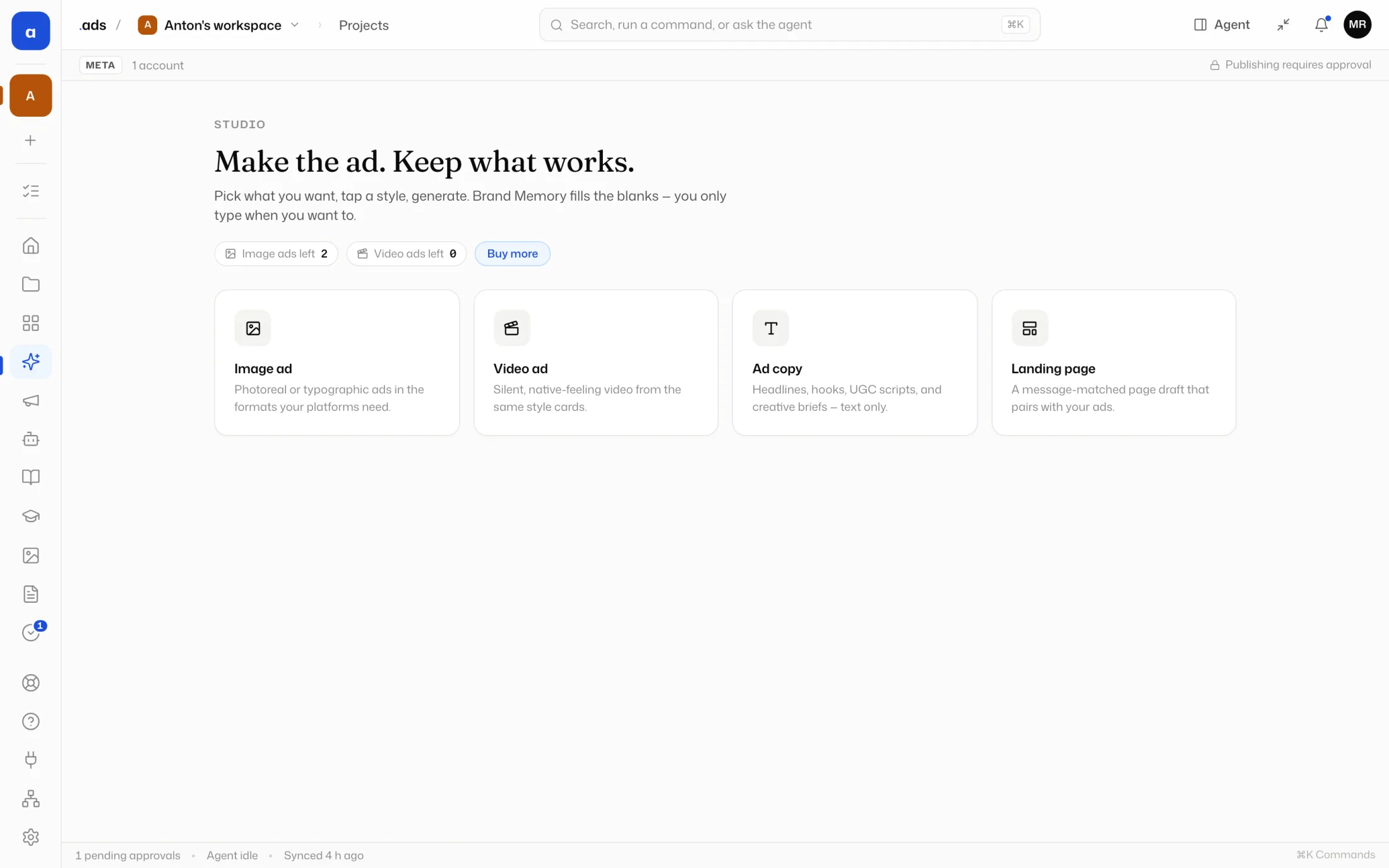 Studio in ads by dotstack